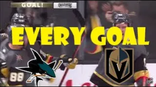 Every Goal San Jose Sharks vs. Las Vegas Golden Knights Playoff Series - 2019 Stanley Cup Playoffs