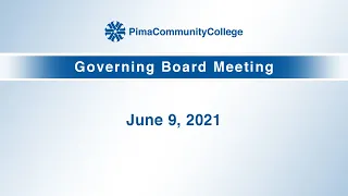 PCC Governing Board Meeting June 9, 2021