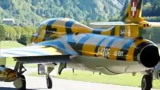 Hawker Hunter Fighter Bomber Flight in Switzerland