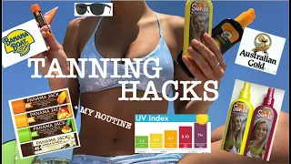 TANNING HACKS & TIPS || +MY TANNING ROUTINE