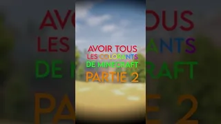 AVOIR TOUS LES COLORANTS DANS MINECRAFT PARTIE 2