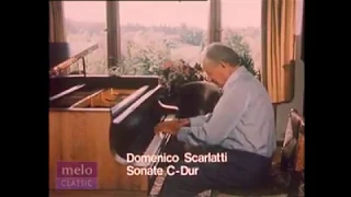 Wilhelm Kempff plays Scarlatti's Sonata in C major K.159 at his house in 1975 (Video)