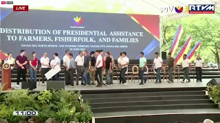 PBBM leads the distribution of presidential assistance to farmers, fisherfolk, and families in...