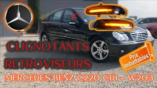 REMPLACER LES FEUX CLIGNOTANTS RETROVISEURS MERCEDES BENZ C220 CDI - W203