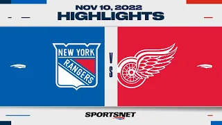 NHL Highlights | Rangers vs. Red Wings - November 10, 2022