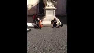 Street musicians playing "Stairway to Heaven" in Rome