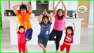 Kids Exercise Body Parts song Dance Challenge with Ryan's World