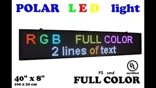 UnBoxing & Programming POLAR LED RGB Color Sign