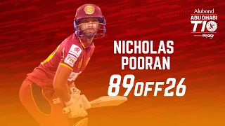 Nicholas Pooran I 89 off 26 balls I Day 4 I Northern Warriors I Abu Dhabi T10 I Season 4