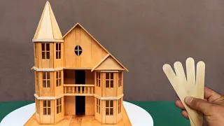 Casas De Palitos De Helado -  How To Make Modern House With Popsicle Sticks
