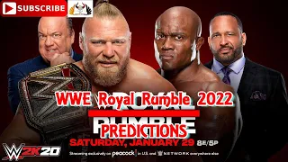 WWE Royal Rumble 2022 WWE Championship Brock Lesnar vs. Bobby Lashley  Predictions WWE 2K20