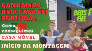 🇵🇹GANHAMOS uma casa móvel em Portugal+saindo do aluguel+Deus é fiel+montagem #brasilportugal