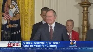 Former President Bush To Vote For Hillary Clinton