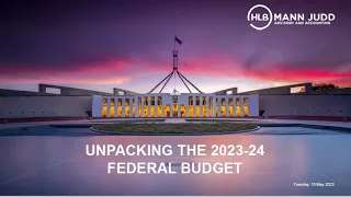 Unpacking the 2023-24 Federal Budget