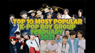 Top 10 Most Popular Kpop Boy Group in February 2021