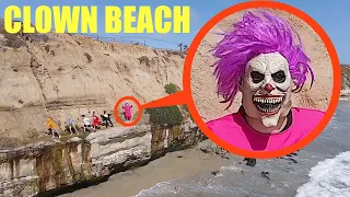 when you see this clown chasing you at Clown State Beach, Do NOT let him throw you off the cliff!!