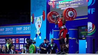 CJ Cummings (69) - 185kg Clean and Jerk @ 2017 Youth Worlds