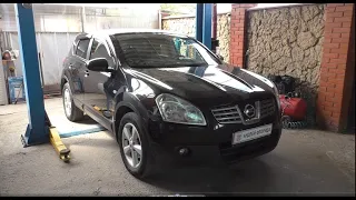 Установка нового аккумулятора на Nissan Qashqai 2,0 4WD Ниссан Кашкай 2008 года