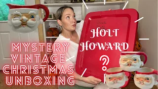 ITS HAPPENING! Estate sale MYSTERY VINTAGE CHRISTMAS TOTE UNBOXING! Is there more Holt Howard?