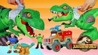 New Imaginext Jurassic World Camp Cretaceous T-Rex Dinosaur Pursuit Playset Toy Unbox | SO COOL !