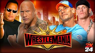 WWE 2K24 - Team Rock vs Team John Cena in WrestleMania 35 | WWE 2K24 gameplay on ps4 | Akay gaming