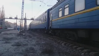 ЧС7 -117 Поезд Запрожье -Львов едит с Кривого Рога.