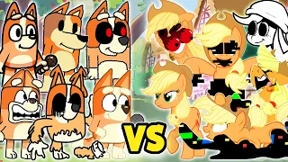 Bingo VS Applejack ALL PHASES | Friday Night Funkin' - Orange Fnf Characters (MLP Mod)