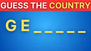 Can You Guess These 20 Countries by First 2 Letters | Country Quiz
