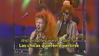 Girls Just Want To Have Fun - Cyndi Lauper (LYRICS/LETRA) [80s]