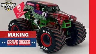 Making Grave Digger RED - Monster Jam Diecast Replicas (WF 22 Replicas)