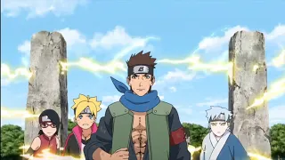 Konohamaru vs Kashin Koji, Konohamaru uses Sealing Jutsu, Boruto activates karma for the first time