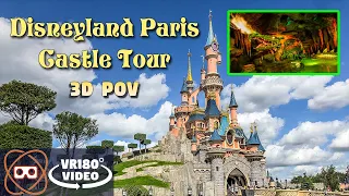 [VR180] Sleeping Beauty's Castle Tour & La Tanière du Dragon Disneyland Paris
