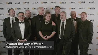 Jim Cameron, Jon Landau and Avatar: The Way of Water team discuss their win | 21st Annual VES Awards