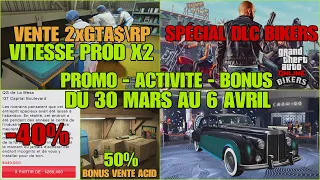 [NEWS GTA] SPÉCIAL DLC BIKER - VENTE ET VITESSE DE PROD DOUBLÉE + TOUTES LES PROMOS SUR GTA ONLINE