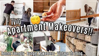 VINTAGE APARTMENT MAKEOVER 2024 + BUDGET HOME RENOVATION :: THRIFT DECOR & FURNISHING TWO AIRBNB