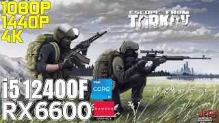 Escape from Tarkov | i5 12400F + RX 6600 | 1080p, 1440p, 4K benchmarks!