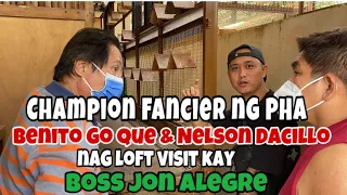 BENITO GO QUE & NELSON DACILLO, NAG LOFT VISIT KAY BOSS JON ALEGRE |Reggie Cruz Loft & Aviary