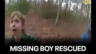 Video shows dramatic rescue of 4-year-old boy, dog lost in woods