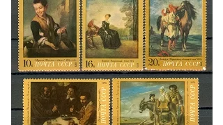 Почтовые марки СССР. 1972 г. Зарубежная живопись в музеях СССР. Masterpieces of world art.