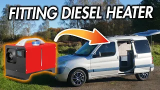 Fitting CHEAP Chinese DIESEL HEATER into Peugeot Partner Micro Camper