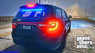 Playing GTA 5 As A POLICE OFFICER Highway Patrol|| GTA 5 Mod| 4K