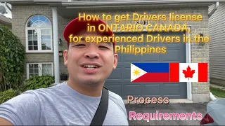 How to get Drivers License G1 in Ontario Canada for experienced drivers in the Philippines