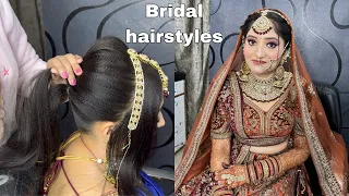 How to do bridal juda step by step | matha pathi hairstyles for all bride | wedding series video