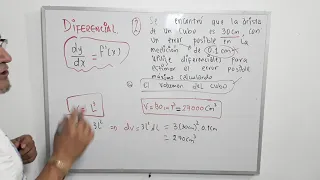 Problema diferenciales - volumen de un cubo