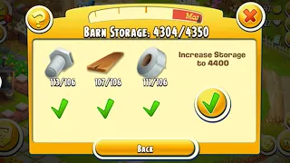 Hay Day | Level 124 | Increase Barn Storage to 4400 & Open A Mystery Deco Package