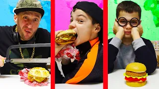 Кто ПОСЛЕДНИМ  съест БУРГЕР в ШКОЛЕ?/Who will be the LAST to eat a BURGER at SCHOOL?