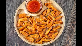 Для нас девочек! Сладкий картофель. Easy roasted sweet potatoes with caramelised edges!