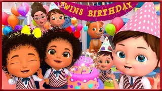 Twins Baby Happy Birthday Songs  - Banana Cartoons [HD]