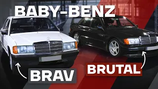 Kontraste der Modellreihe W201 | Einstiegsvariante vs. Muskelprotz | Mercedes-Benz W201 (Baby-Benz)