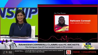 Rahkeem Cornwall claims 400 FC wickets, He has 404 wickets from 85 matches at 23.78